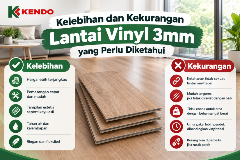 Kelebihan dan Kekurangan Lantai Vinyl 3mm yang Perlu Diketahui